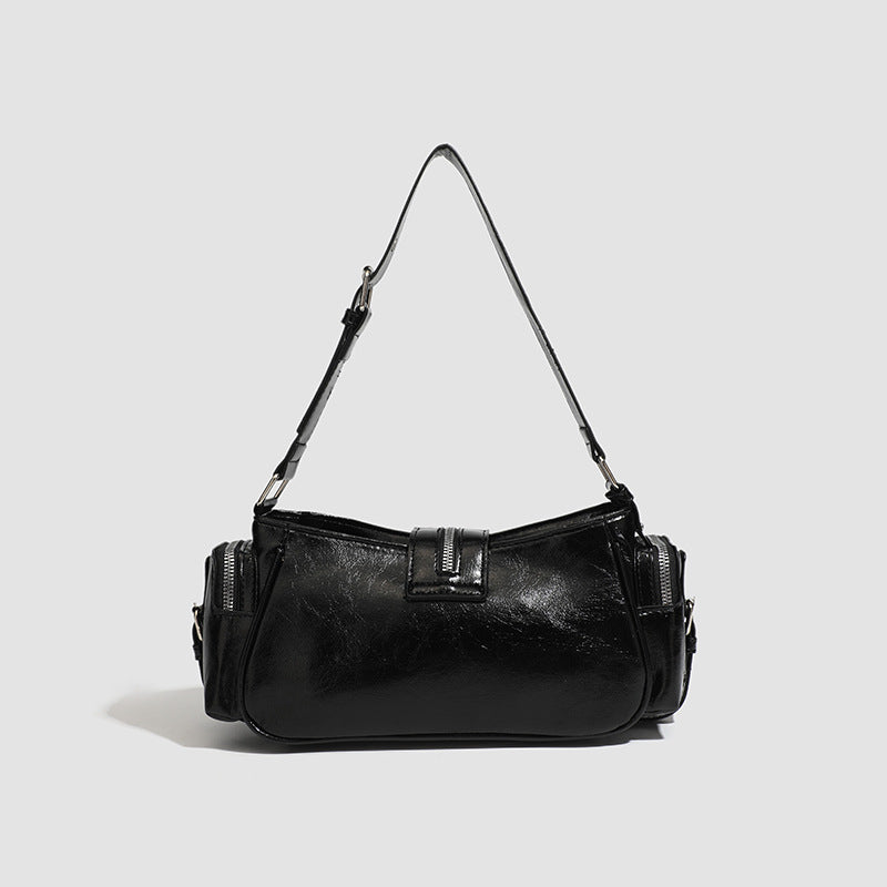 European And American Retro Handbag Special-interest Design Oil Wax Leather