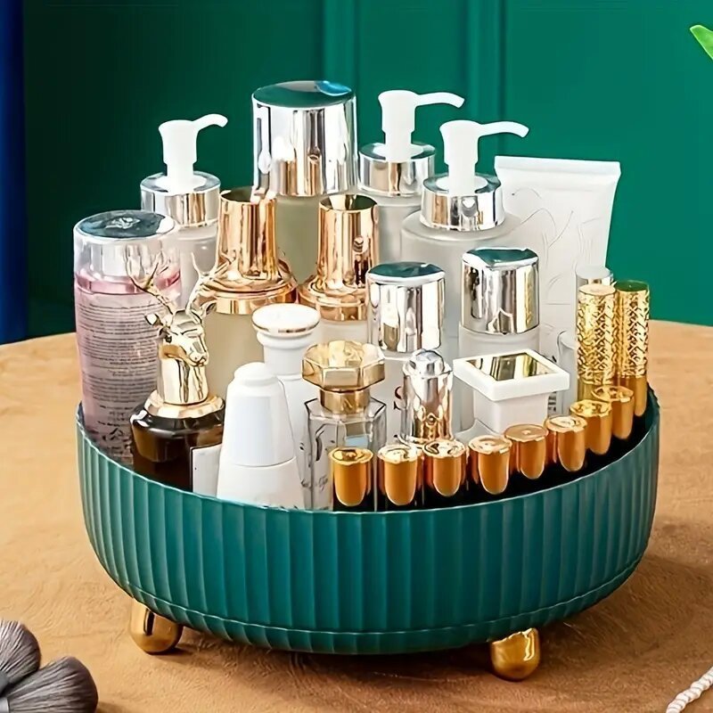 Plastic Cosmetics Rotating Storage Box